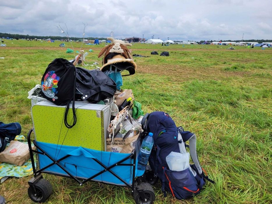 Wytrzymały Wózek Wędkarski Turystyczny Plażowy Kemping Składany 150L