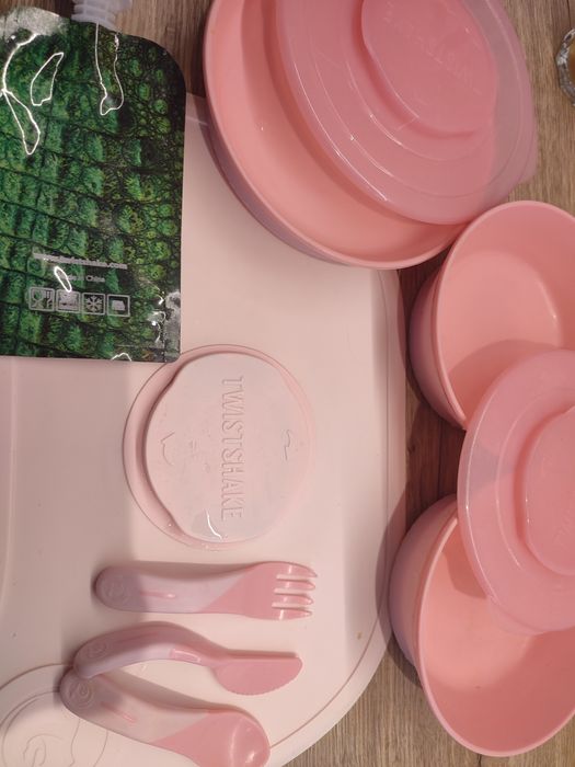 Zestaw twist shake do karmienia dzieci miski talerzyki