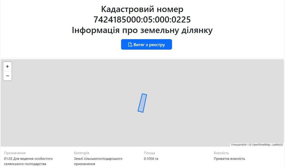 Земельна ділянка ОСГ