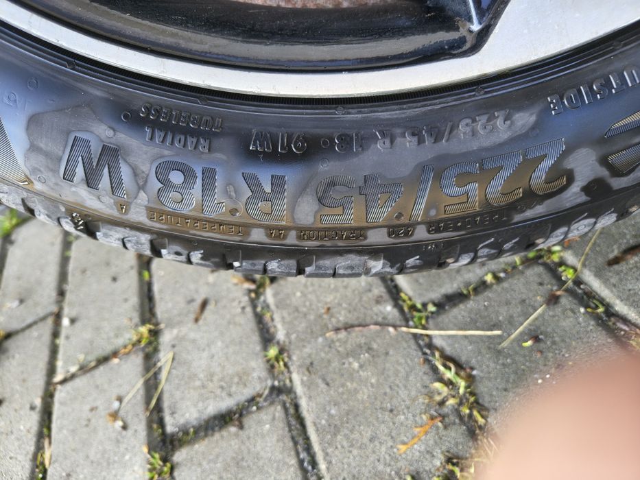 Koła felgi Letnie Rotory 225/45/18 5x112 Audi VW 66.6Opony Continental