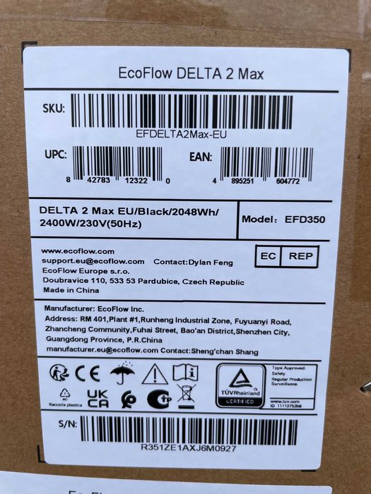 Станція EcoFlow DELTA 2 MAX [EFDELTA2Max-EU] Нові! Запечатані!