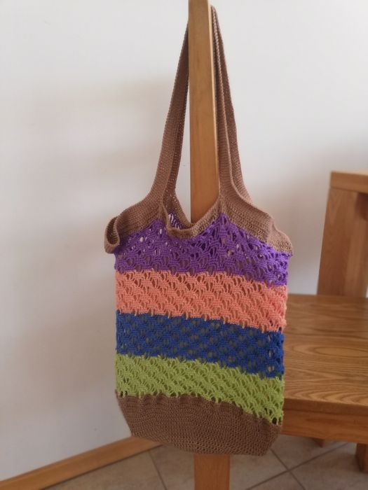 Torba na zakupy, na plażę, szydelko