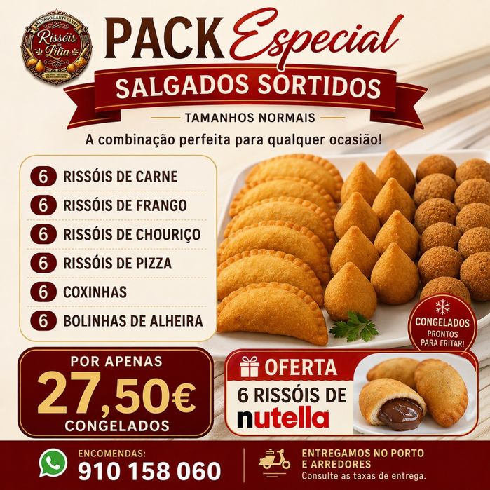 Vendo salgados pra fora e pra revenda
