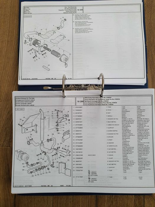 MASSEY FERGUSON 6270 , 6280 , 6290 katalog części DRUKOWANY