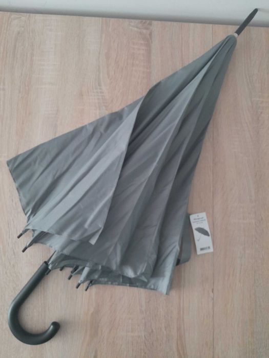 Nowy Parasol Szary, Półautomatyczny_ Windproof_Umbrella_rozm. XL