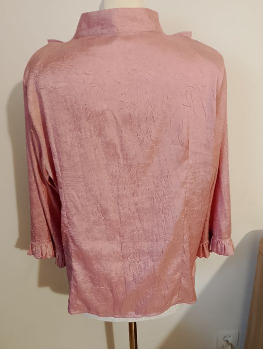 Bluzeczka koszulowa pudrowy róż rozmiar XXL -4XL