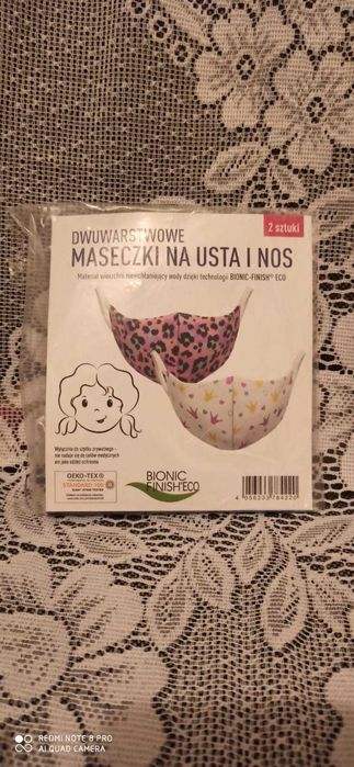 Nowe Maseczki ochronne dziewczęce materiałowe