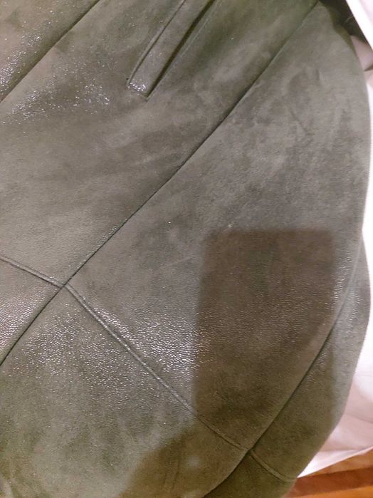 Дублянка нова з натуральної овчини з хутром песця