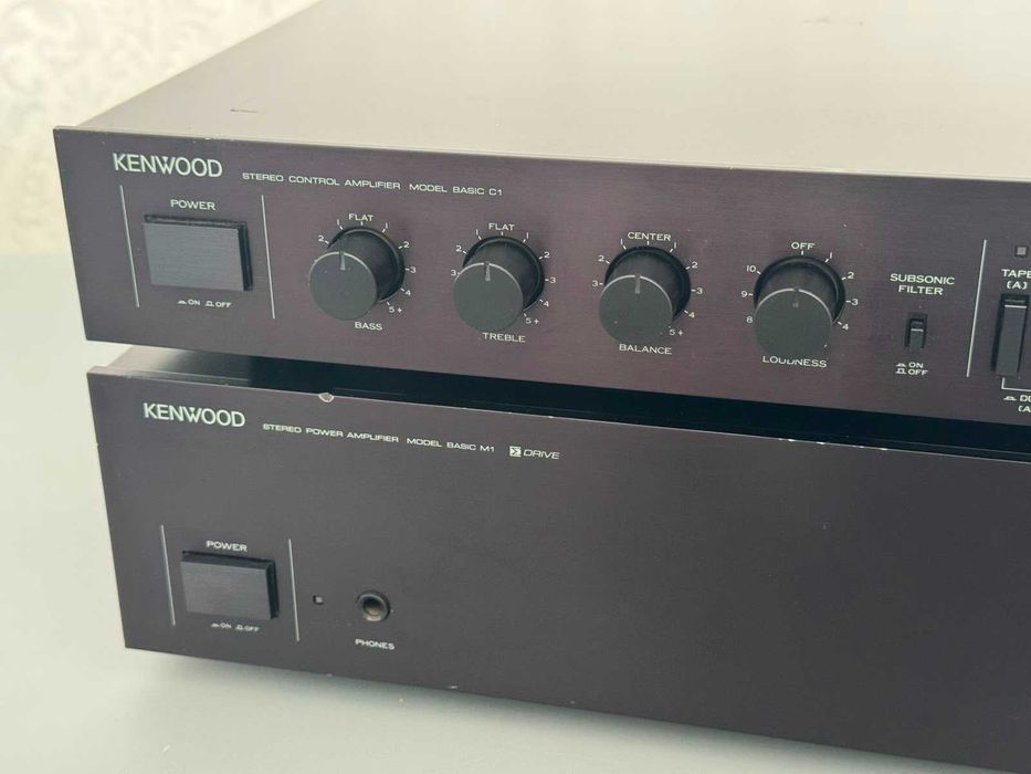Zestaw Stereo Wzmacniacz Kenwood Końcówka mocy Basic M1 + Przedwzmacniacz Basic C1