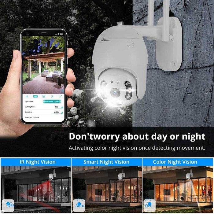 Camara Vigilância WIFI * 3MP 1080P * Exterior Rotativa * Auto Tracking