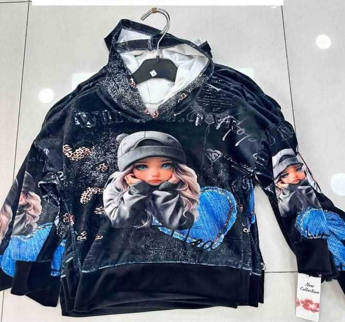 Bluza dziewczęca z kapturem