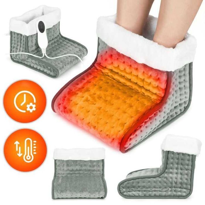 Elektryczny ogrzewacz do stóp z pilotem miękki but 10 poziomów grzania