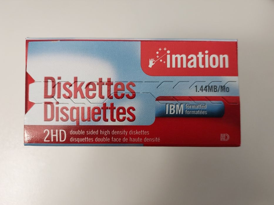 Caixa de disquetes Imation, 3.5" - 1.44MB (nova, por abrir)