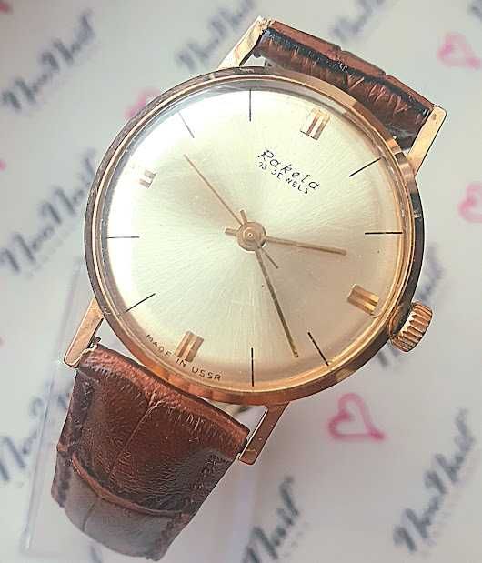 złoty zegarek rakieta  14 karat ,rzadsza wersja stan bardzo dobry .