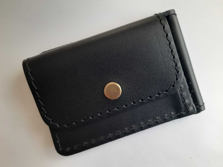 Затискач з натуральної шкіри ручної роботи