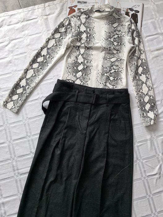 Body Damskie Biało - Czarne Boohoo r.36/38