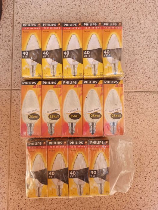 Lâmpadas Philips classictone 25w e 40w64738771797507121