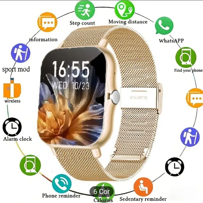 Relógio smartwach gold