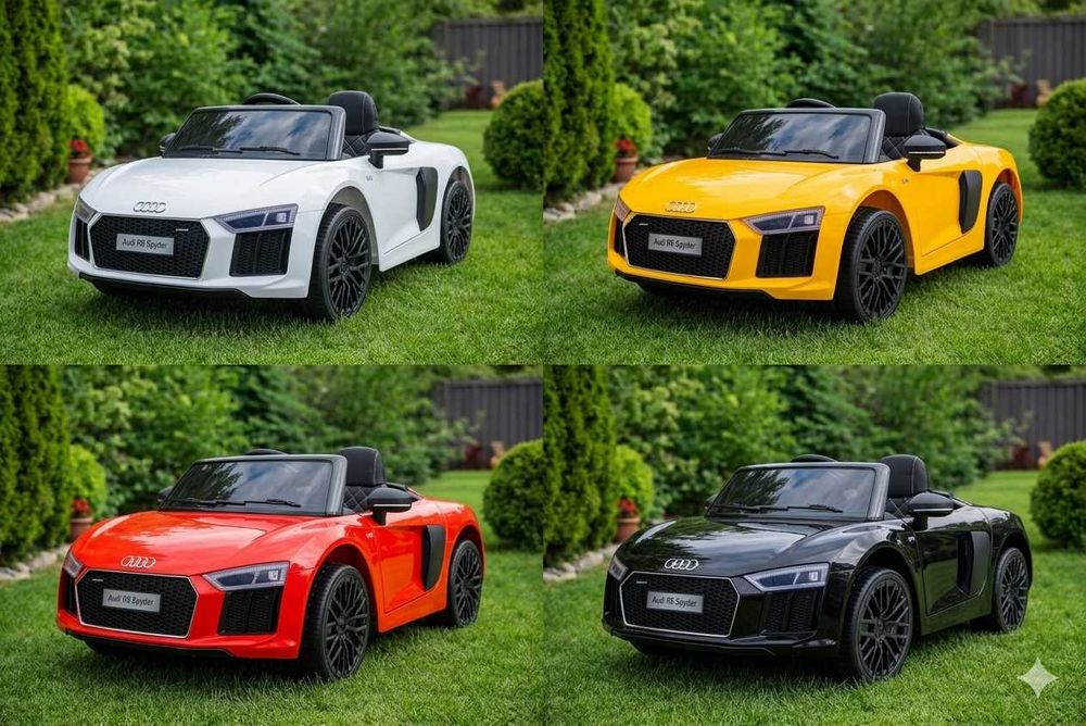 NOWE Auto Na Akumulator Dla Dzieci Sportowe Pilot EVA LED MP3 Bluetooth Wolny Start 4 Kolory Czarny Zółty Czerwony Biały Prezent