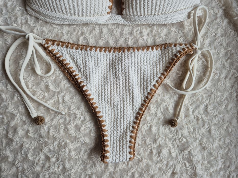 Strój kąpielowy Calzedonia L 85B/80C/75D Coco white bicolor 3d brazyli