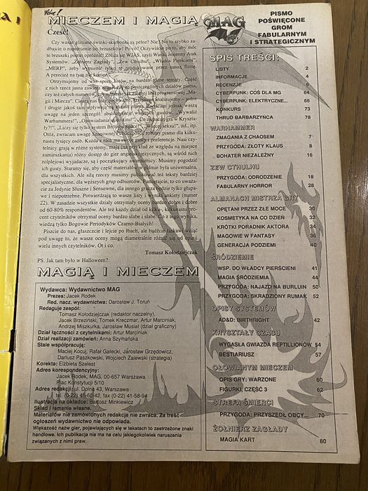 Magia i miecz 23 ( 11/95 ) magazyn gier fabularnych i strategicznych