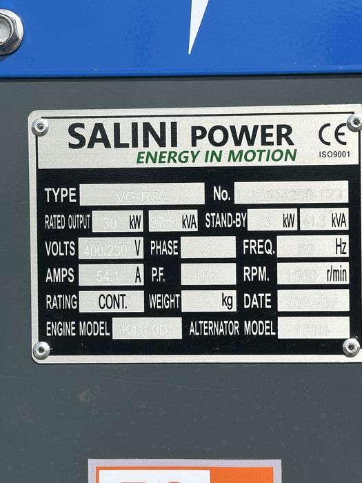 GERADORES DIESEL INDUSTRIAIS 30 kW e 50 kW – NOVOS