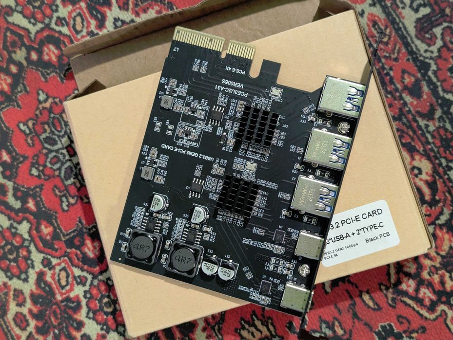 PCI-E 4x карта розширення USB, USB Type C