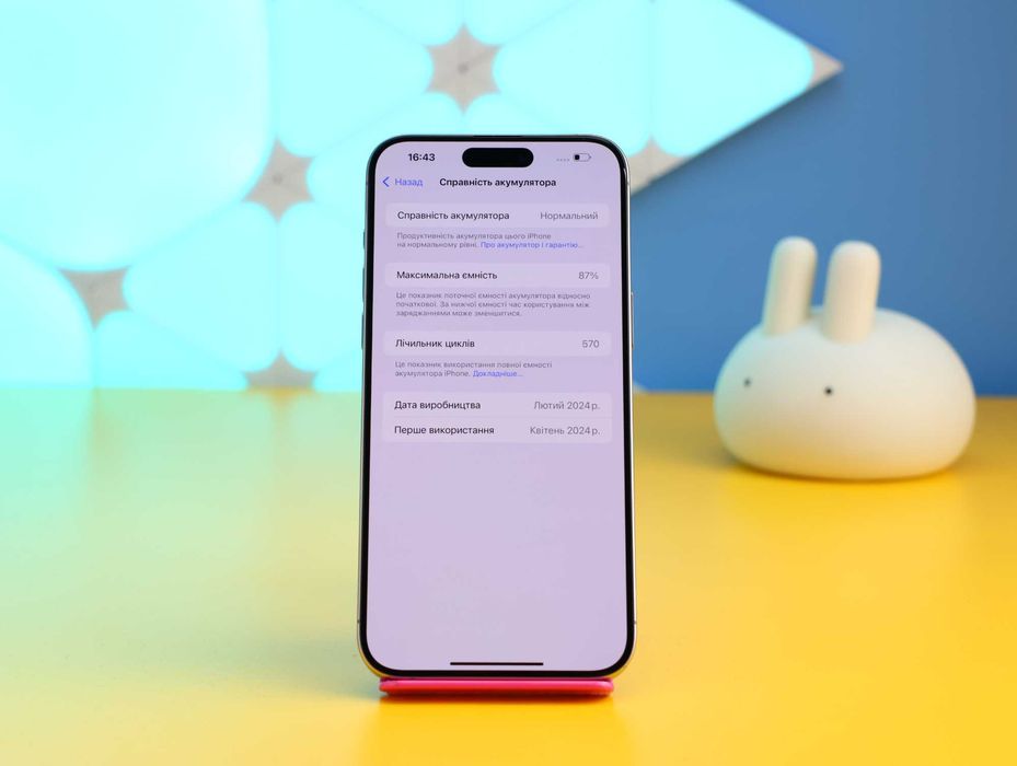 Смартфон Apple iPhone 15 Pro Max 256GB Natural(154934) Б/У З ГАРАНТІЄЮ