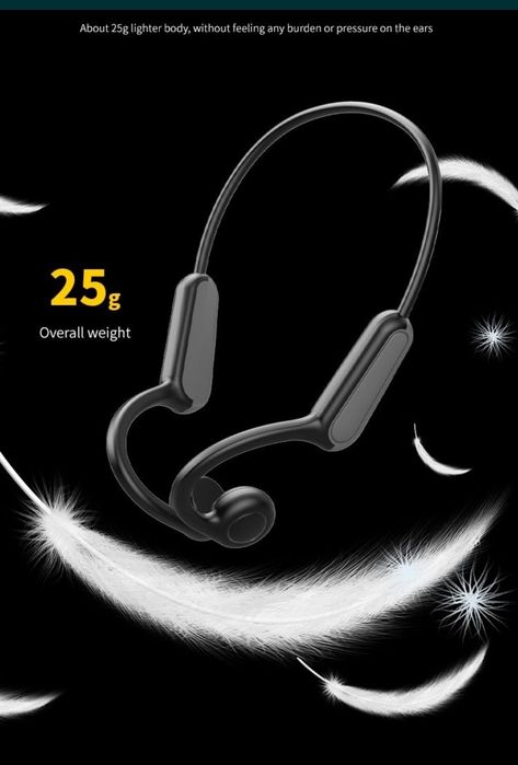 Сірі наушники Xiaomi Real Bone Conduction Sport B8 (кісткові)