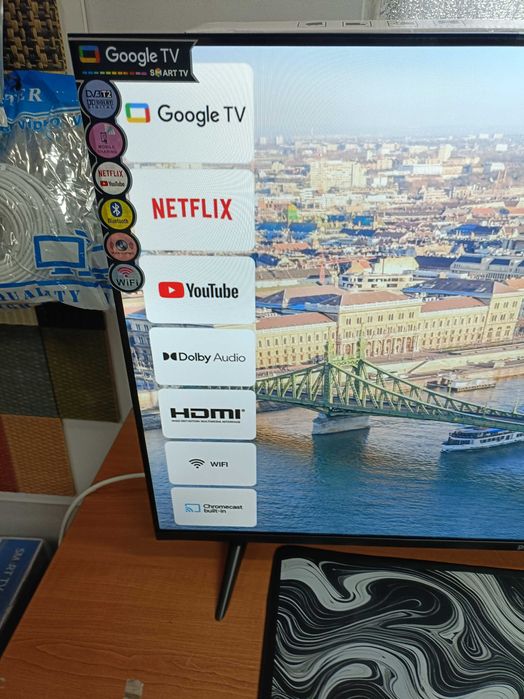 Smart TV 45" Голосовий пульт чистий Android 15