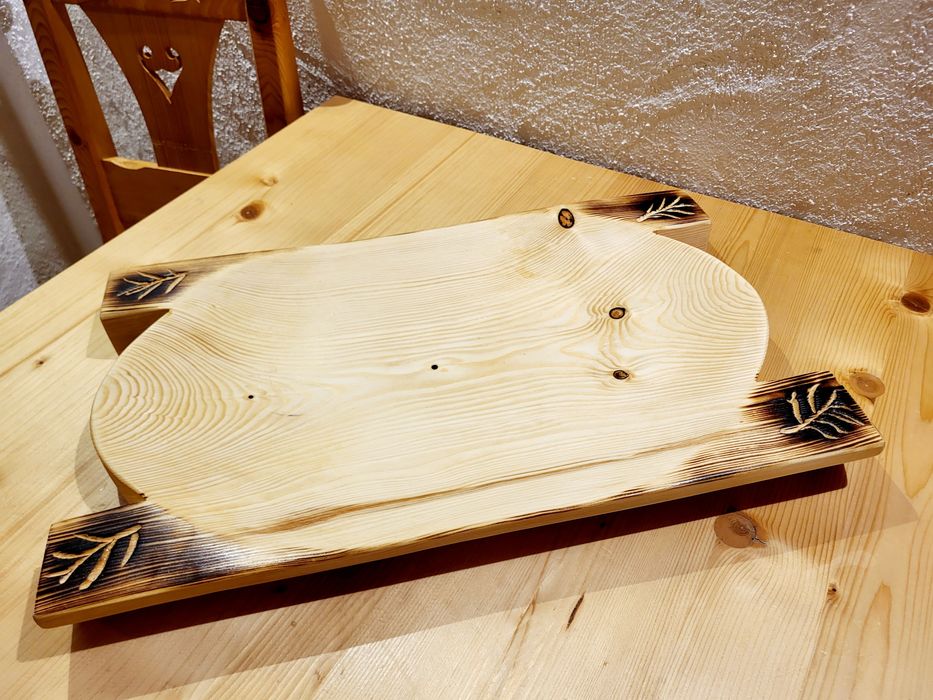 Koryto drewniane cateringowe do podawania dań taca na mięso