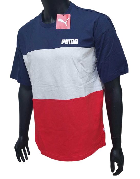 Bawełniana logowana koszulka męska  PUMA, R. M