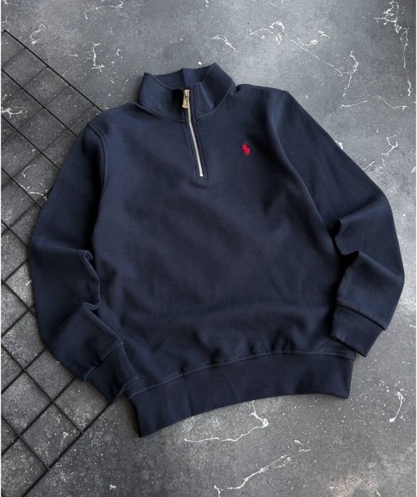 ‼️TOP‼️БЕЗ ПРЕДОПЛАТ‼️Мужская кофта полу зип поло Polo Ralph Lauren | кофта полу замок поло Ральф | зипка Polo Ralph Lauren | кофта 1/3 поло |