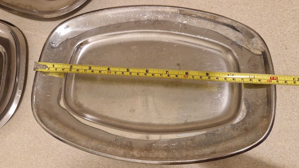 Conjunto de 2 travessas de servir em inox