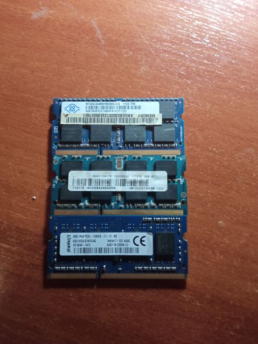 ОЗУ 4gb DDR3 для ноутбука
