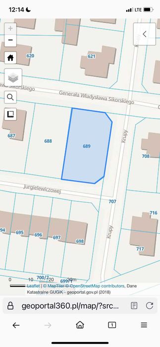 Działka usługowo mieszkaniowa