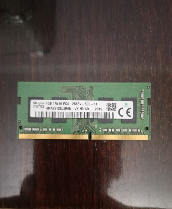 Оперативная память ОЗУ ноутбука 4 Гб ddr4