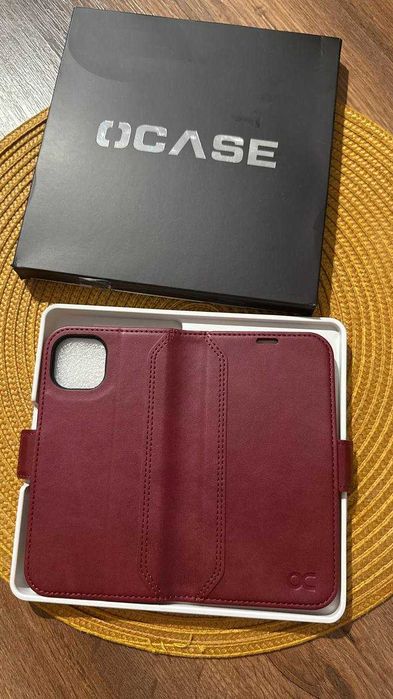 Nowe etui z klapką do iPhone 13, burgundowe