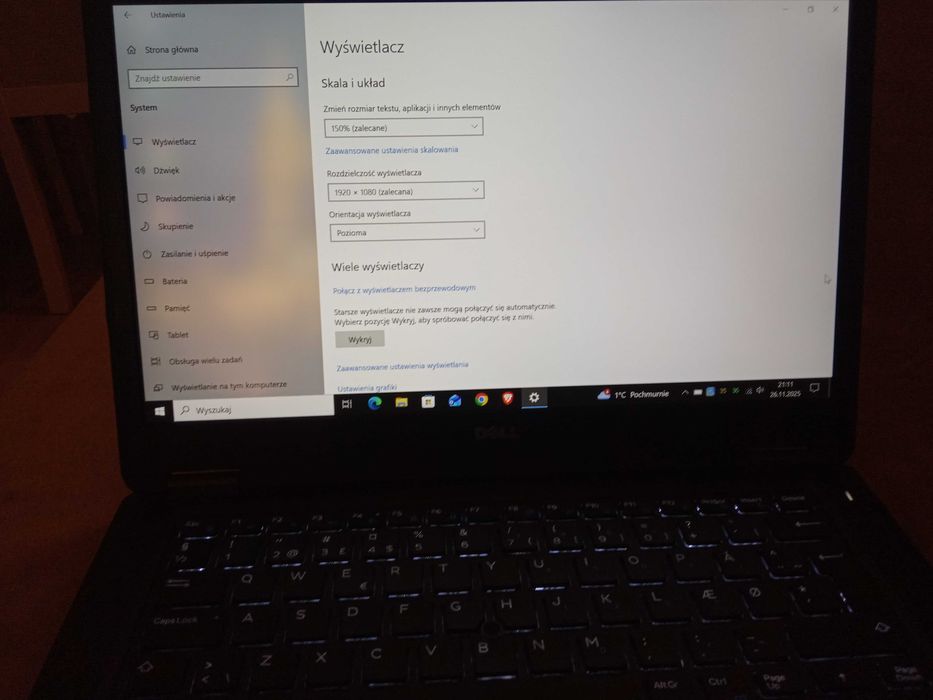 Laptop ultrabook Dell i5 SSD 8GB bateria 3h zasilacz Dell Win