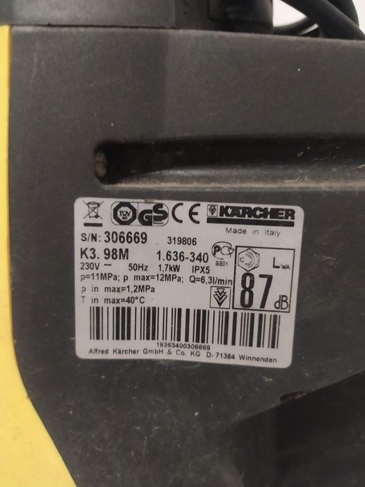 Obudowa Myjki ciśnieniowej Karcher K 3.98