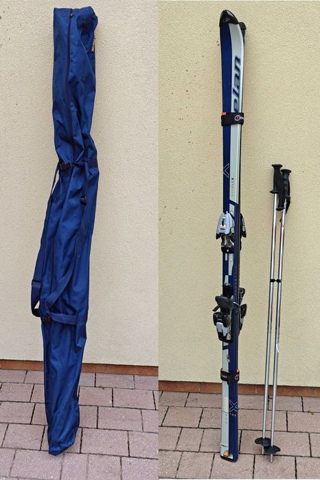 Komplet narciarski Volkl 183 cm + buty Rossignol 27.5 + kijki + pokrowce stan idealny!!!