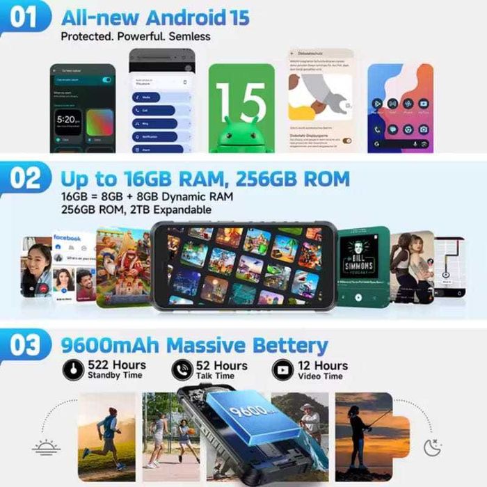 Ulefone RugKing 4G 8GB/256GB IP69K 2.0GHz