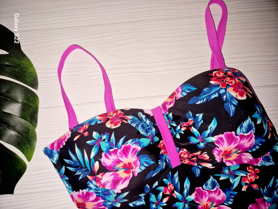 Купальник- плаття квітковий принт батал р.20