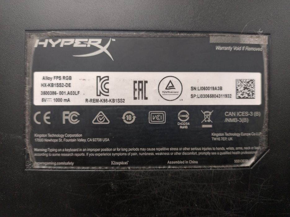 Клавіатура HyperX