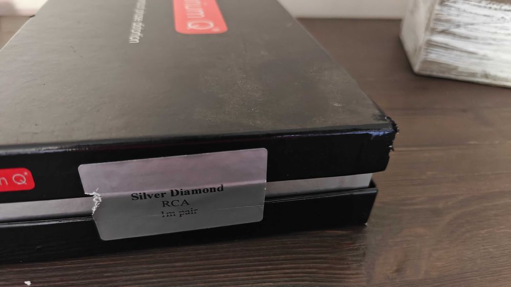 Przewód RCA Tellurium Q Silver Diamond RCA-RCA 2x 1M HI END Kabel