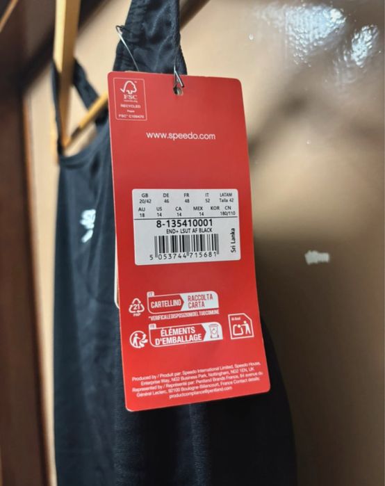 Fato de banho feminino Endurance + Legsuit Speedo Novo tamanho 42