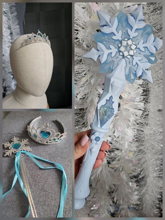 Дитячий набір прикрас принцеси Ельзи корона чарівна паличка рукавички