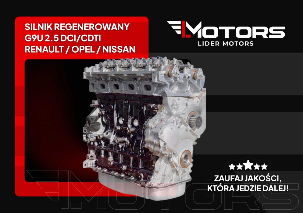 Silnik regenerowany G9U 2.5 DCI/CDTI RENAULT-OPEL-NISSAN