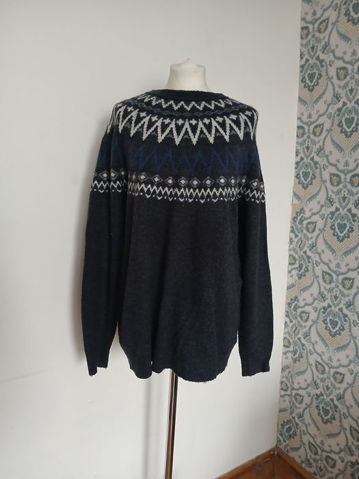 Sweter, ciekawy wzór. Unisex. Knitwear F&F. Rozmiar L/40.