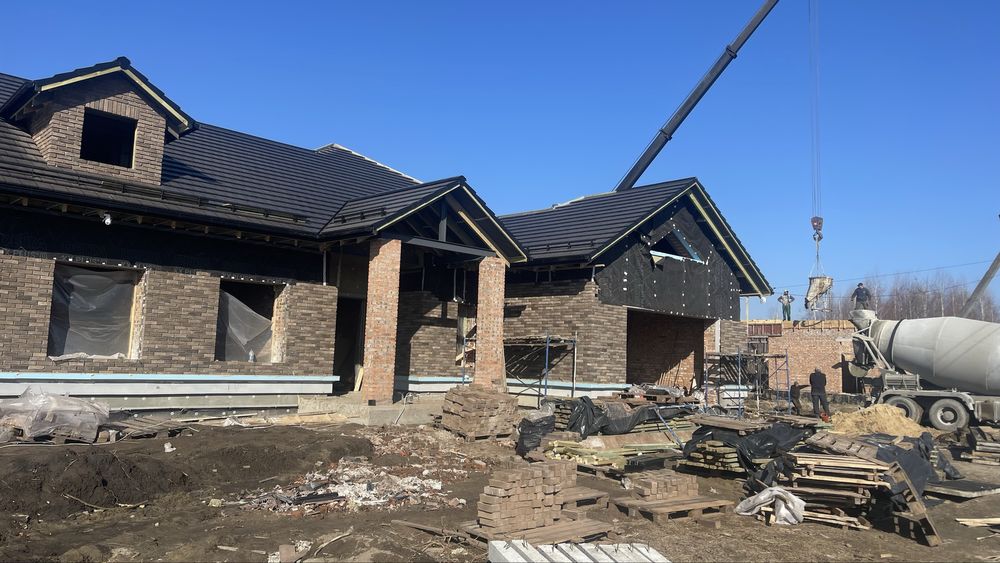 Будівництво будинків під ключ .Фундамент .Кладка .Криша .Фасад